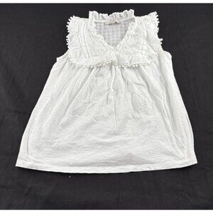 Loft Sleeveless‎ White Top  Women's size Small Blouse